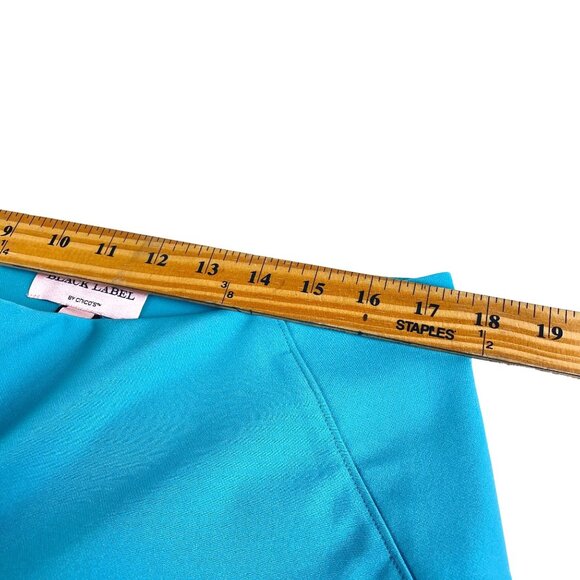 Chico's Black Label Slim Fit Women's Turquoise Back Zip Pants Sz 16 NWT - Picture 5 of 8